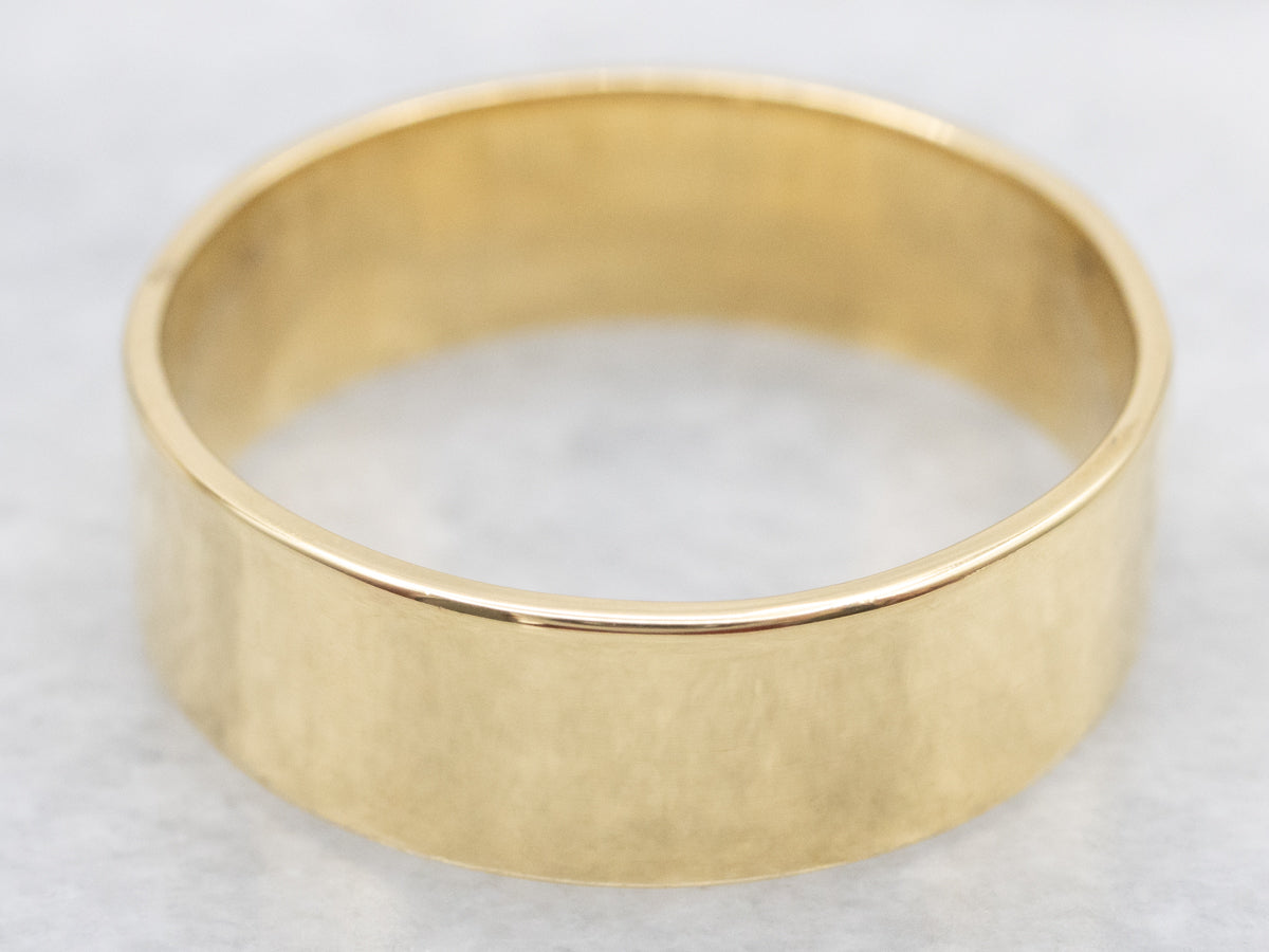 Men's 18K Yellow Gold Classic Cigar Band Ring