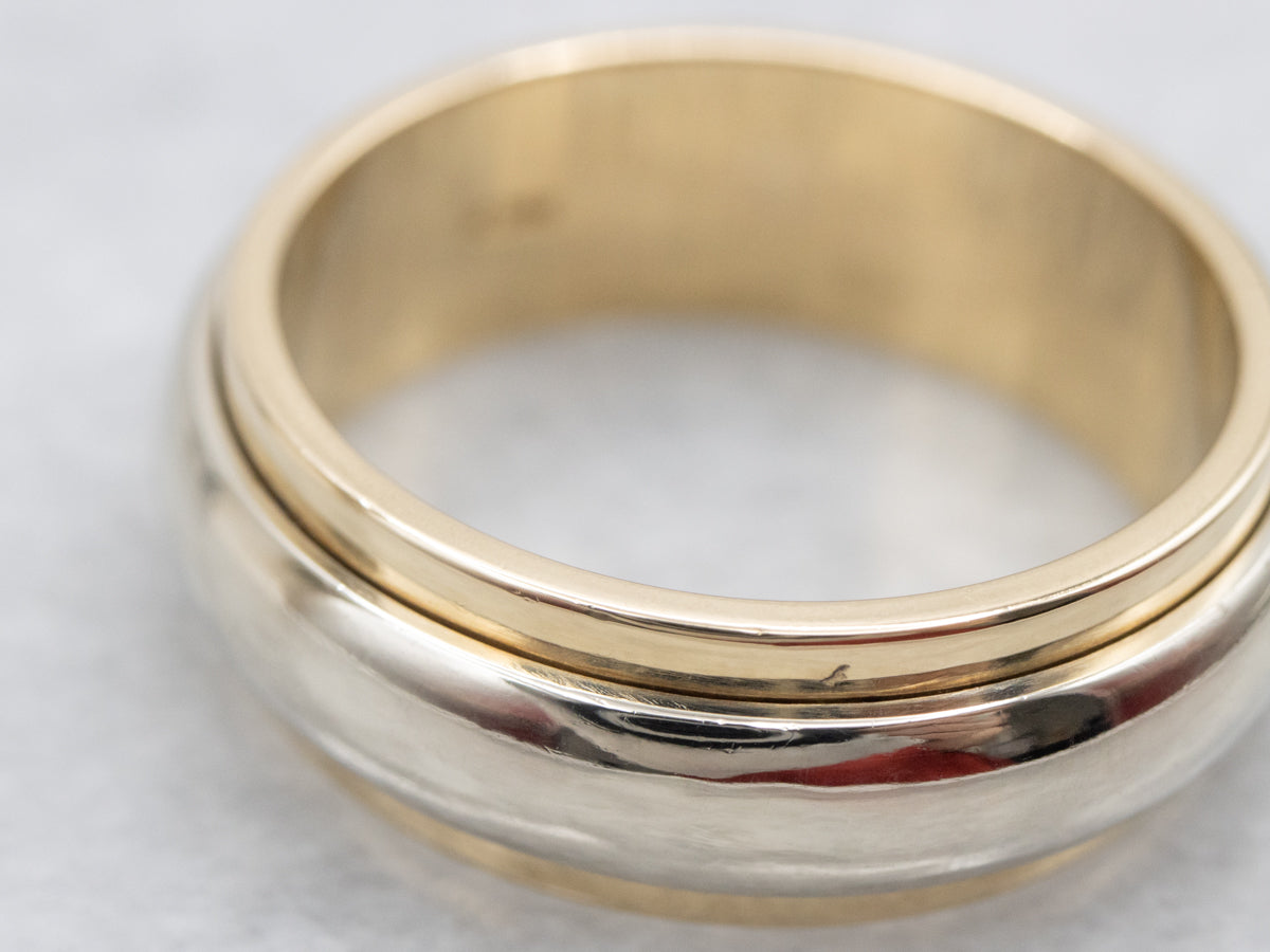 Classic Two Tone Gold Wedding Band