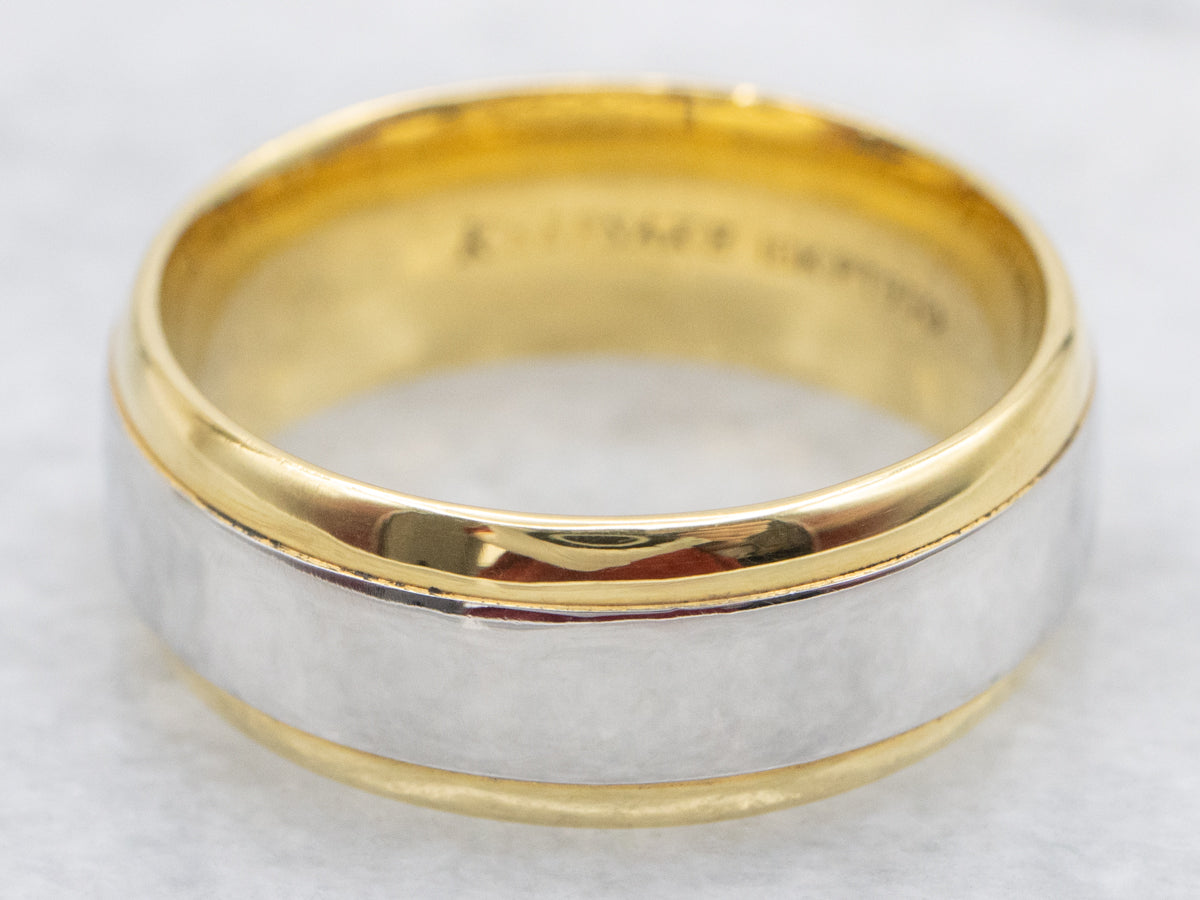 High Quality Platinum and 18-Karat Gold Keepsake Wedding Band