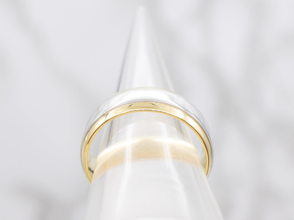 High Quality Platinum and 18-Karat Gold Keepsake Wedding Band