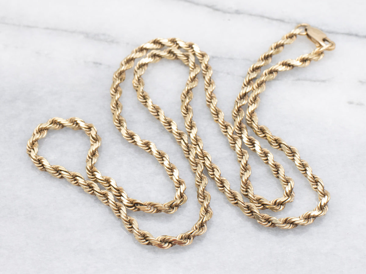 Yellow Gold French Rope Twist Chain