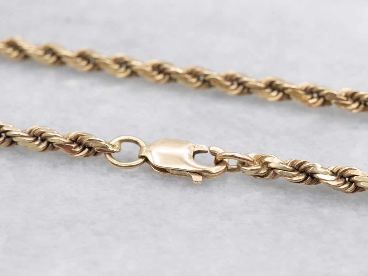 Yellow Gold French Rope Twist Chain