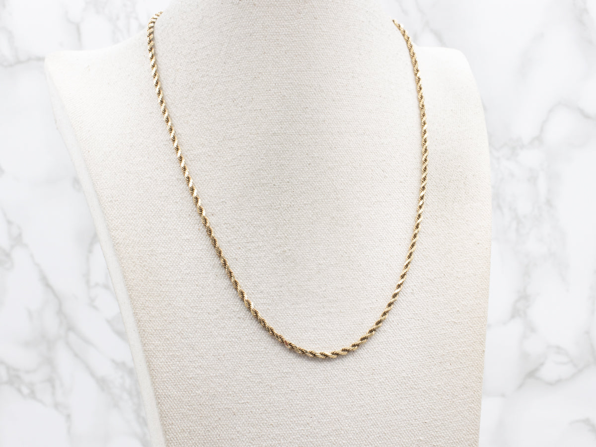 Yellow Gold French Rope Twist Chain