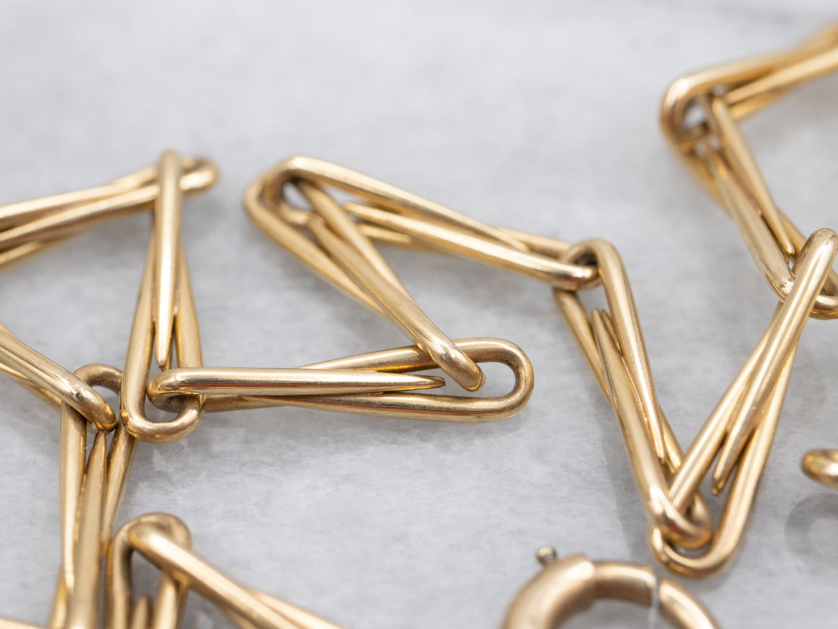 Unique Gold Link Pocket Watch Chain