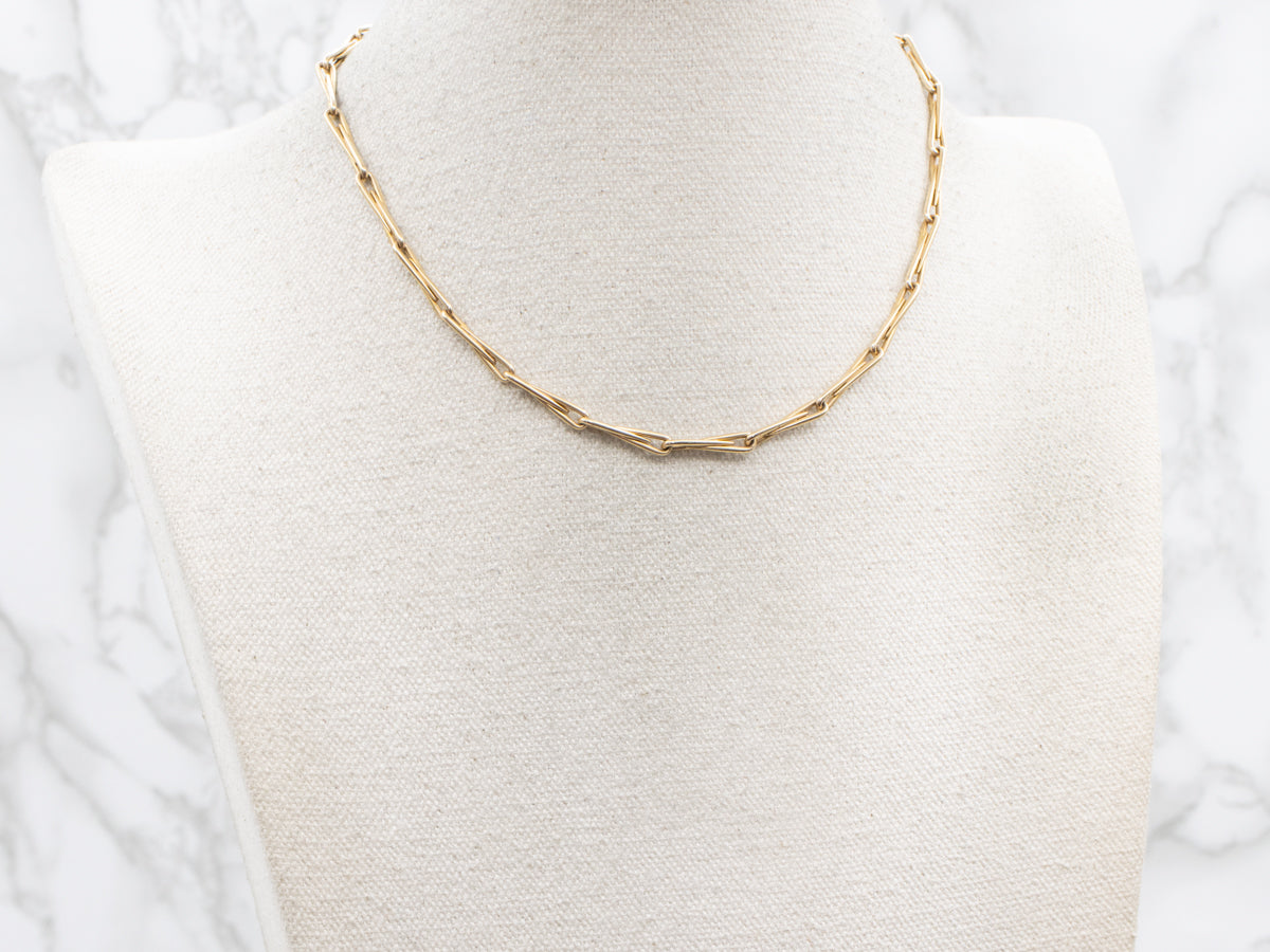 Unique Gold Link Pocket Watch Chain