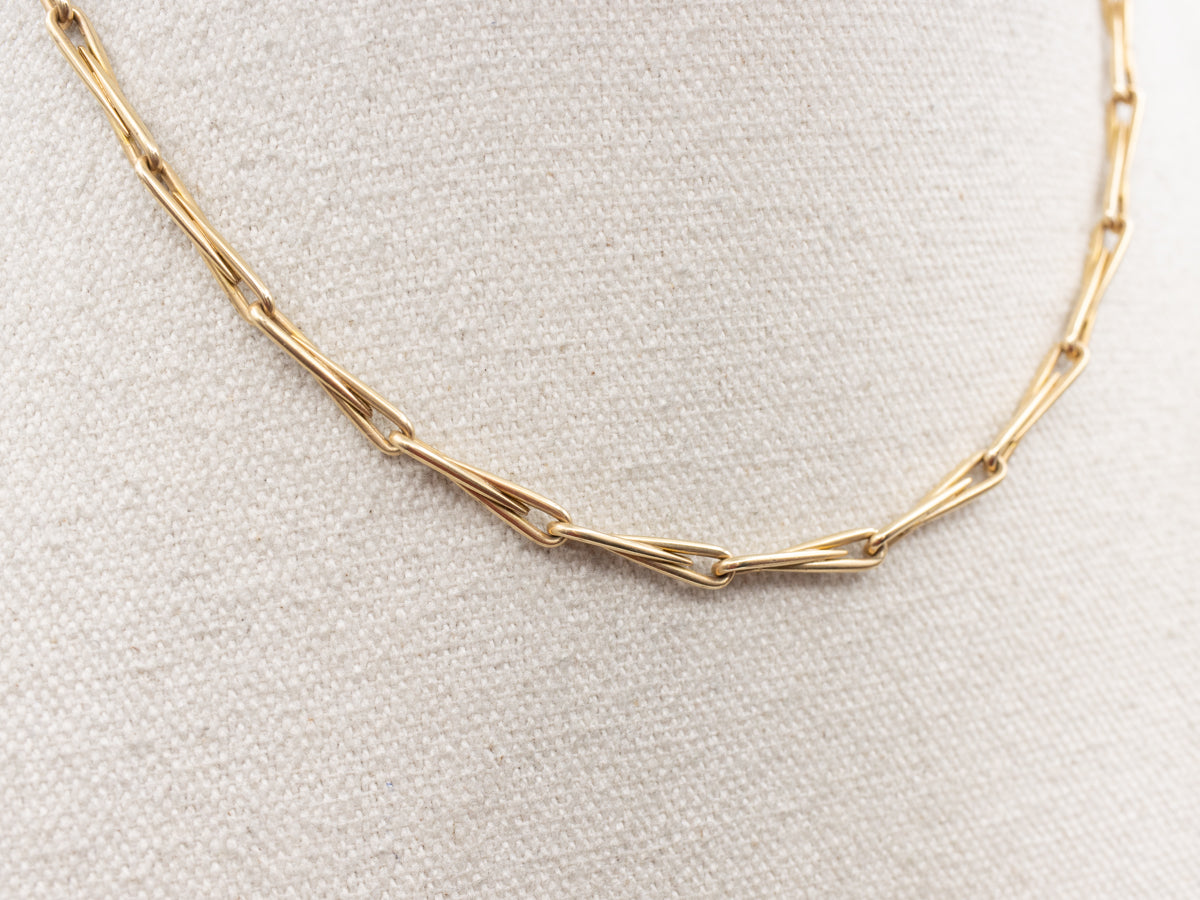 Unique Gold Link Pocket Watch Chain