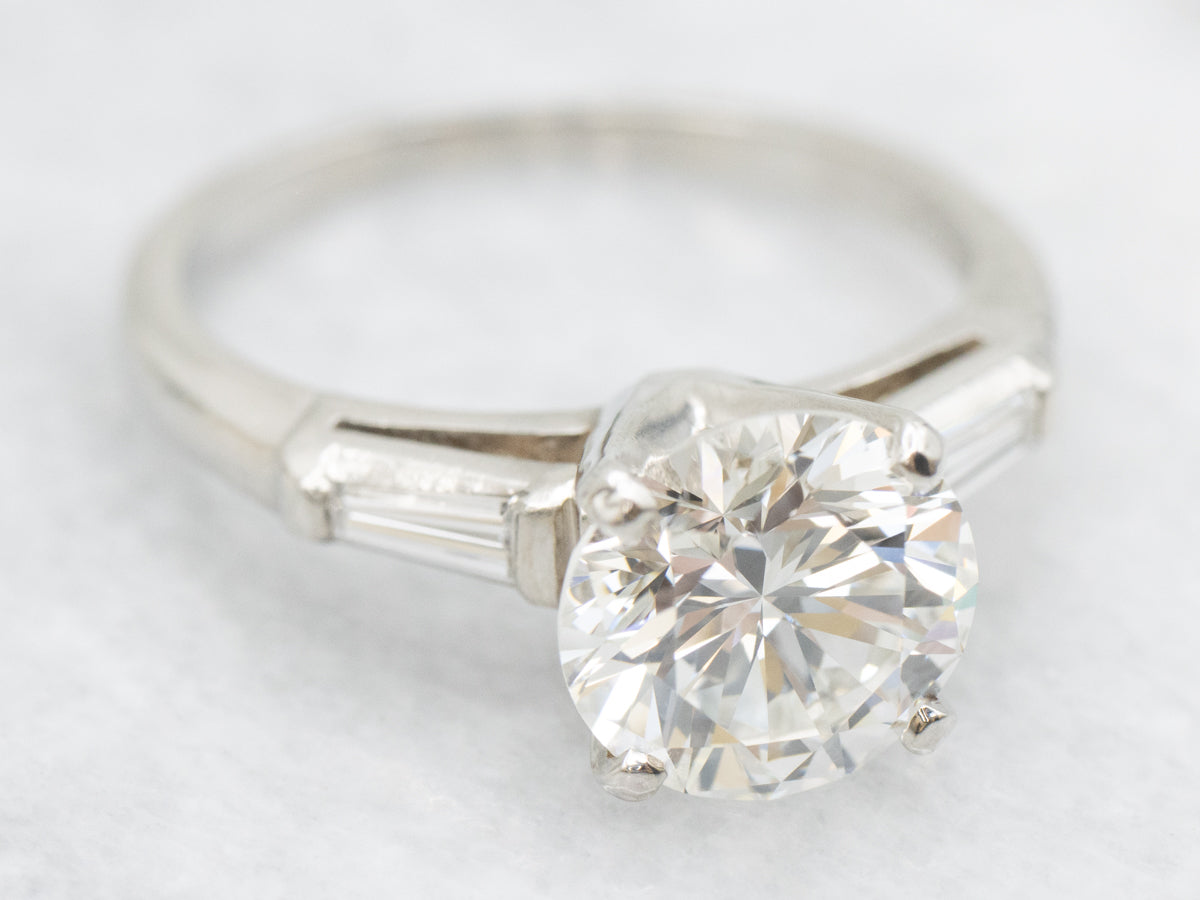 Large Retro GIA Certified Diamond Engagement Ring