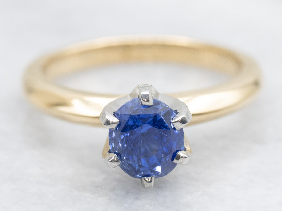 High-Quality Sapphire Solitaire Engagement Ring