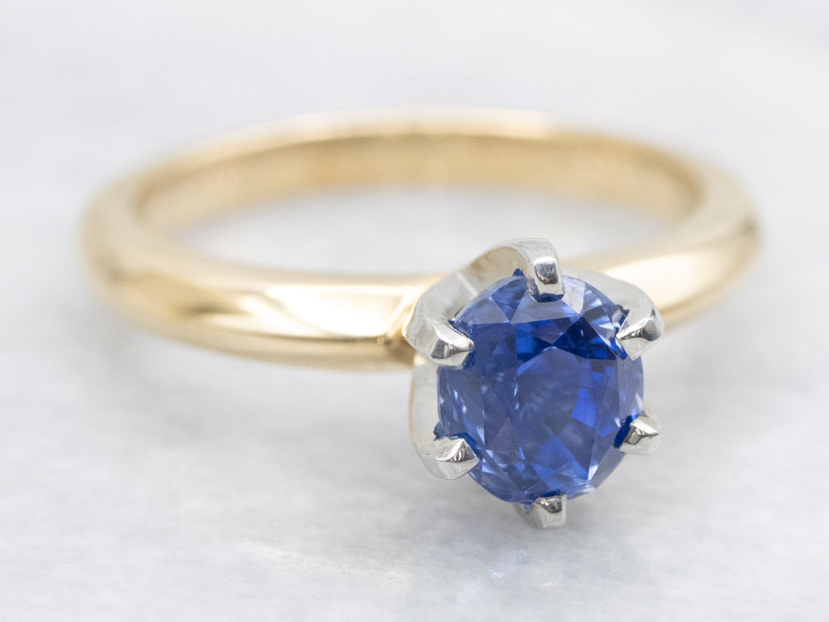 High-Quality Sapphire Solitaire Engagement Ring