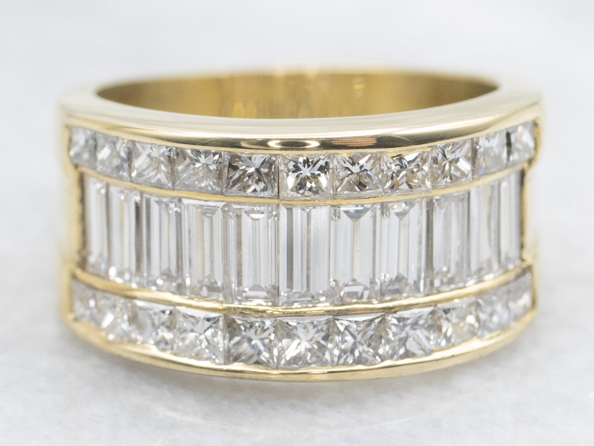 18-Karat Gold Mixed-Cut Diamond Stacking Band