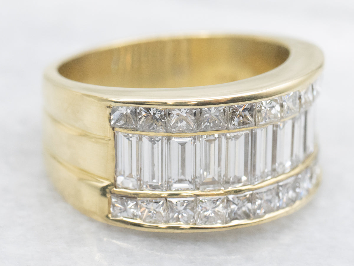 18-Karat Gold Mixed-Cut Diamond Stacking Band