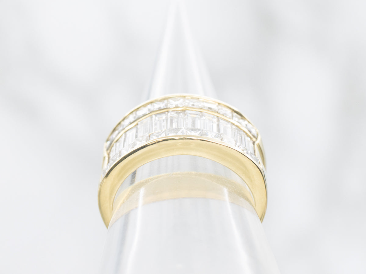 18-Karat Gold Mixed-Cut Diamond Stacking Band