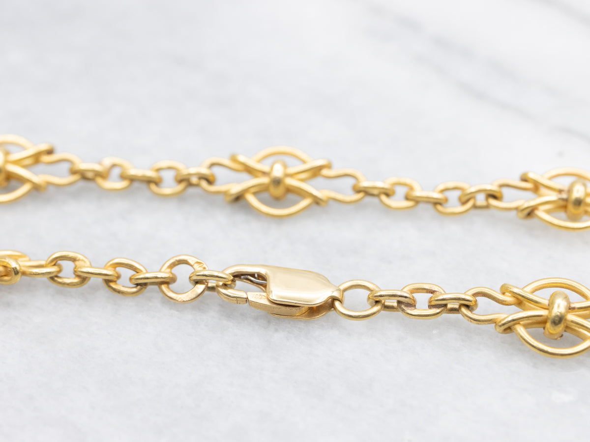 Vintage Gold Fancy Woven Link Chain