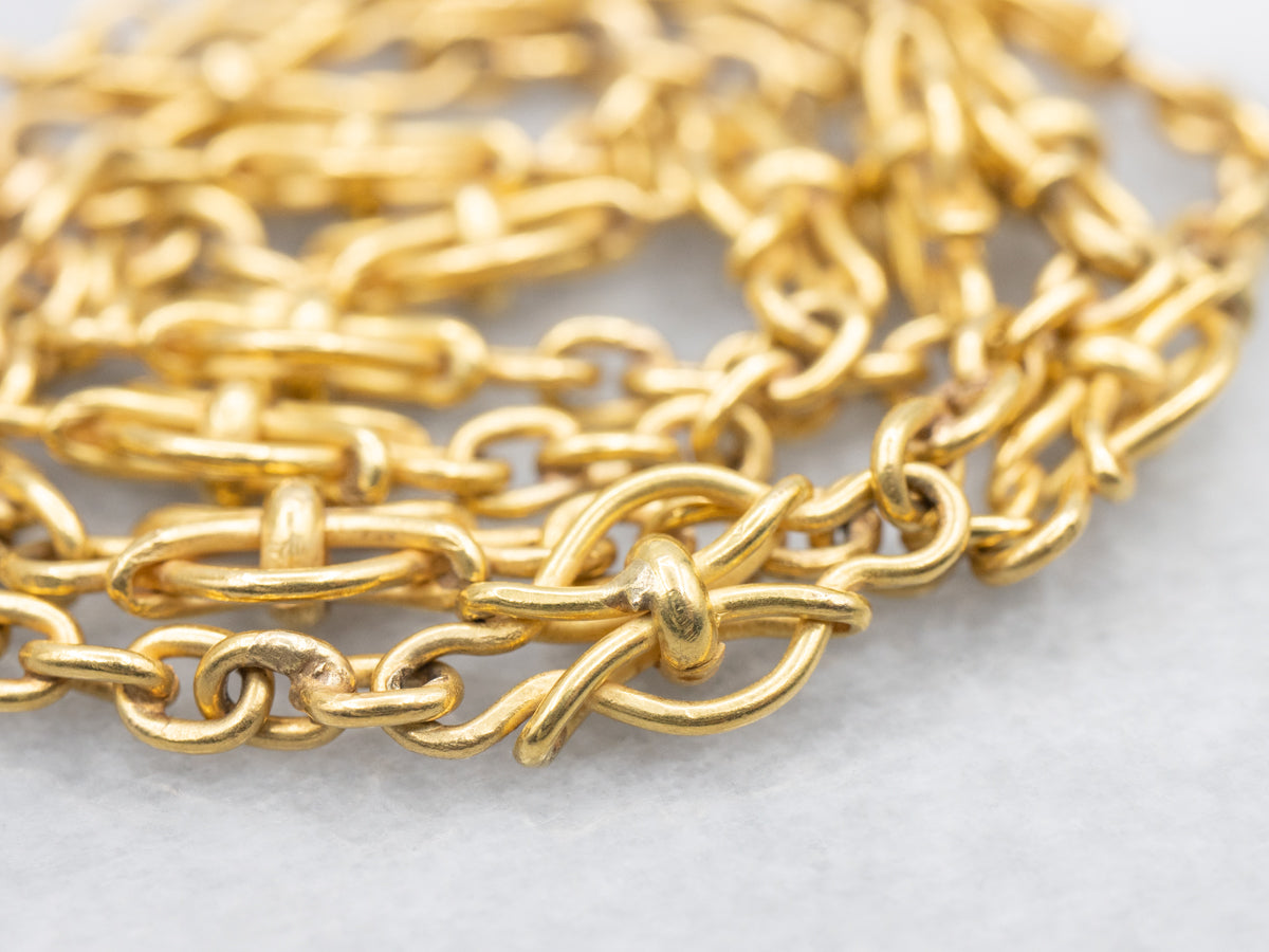 Vintage Gold Fancy Woven Link Chain
