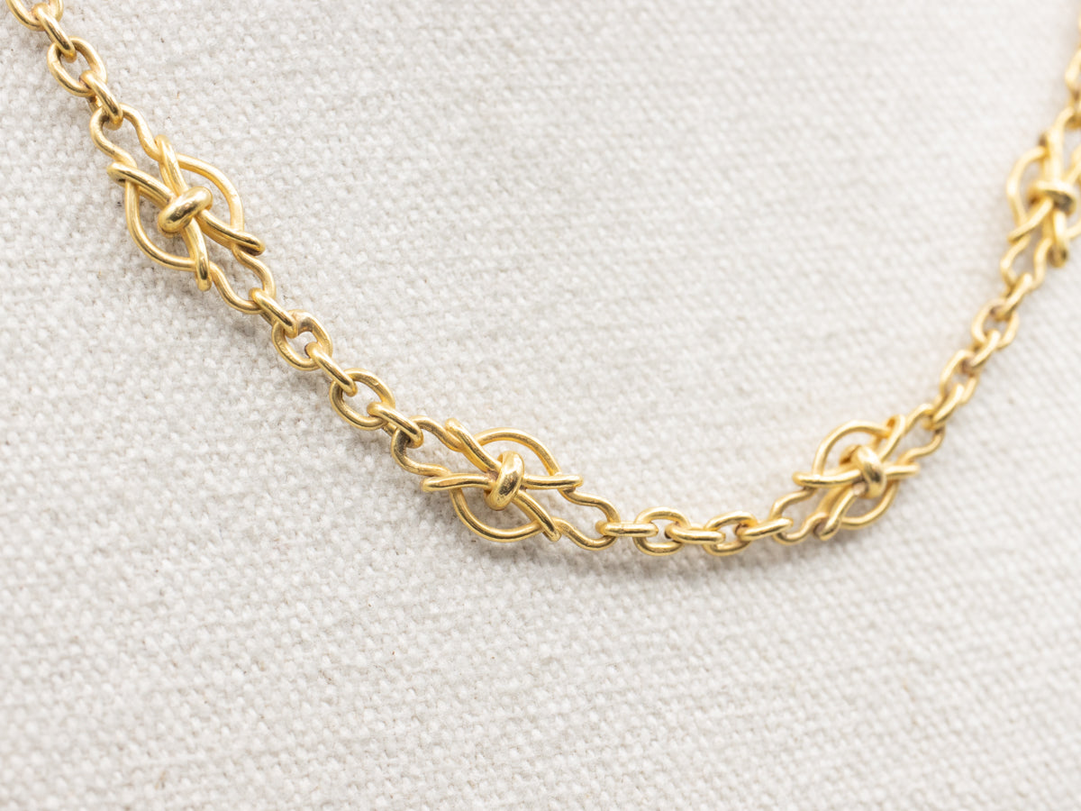 Vintage Gold Fancy Woven Link Chain