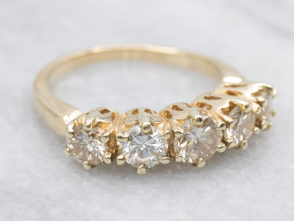 Sparkling Champagne Diamond Band