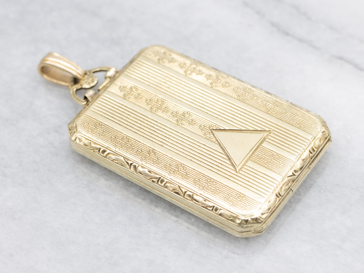 Beautifully Engraved Vintage Gold Locket