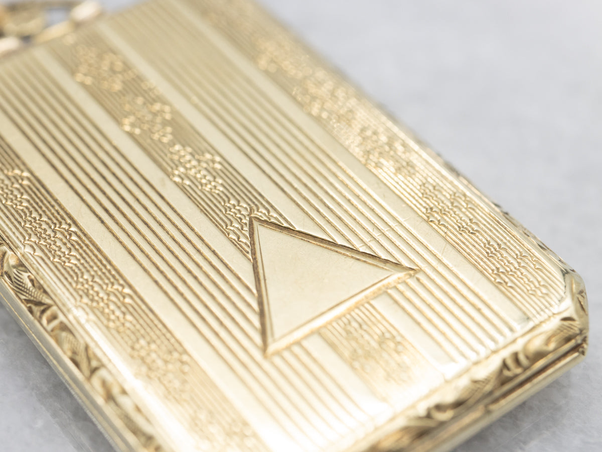 Beautifully Engraved Vintage Gold Locket