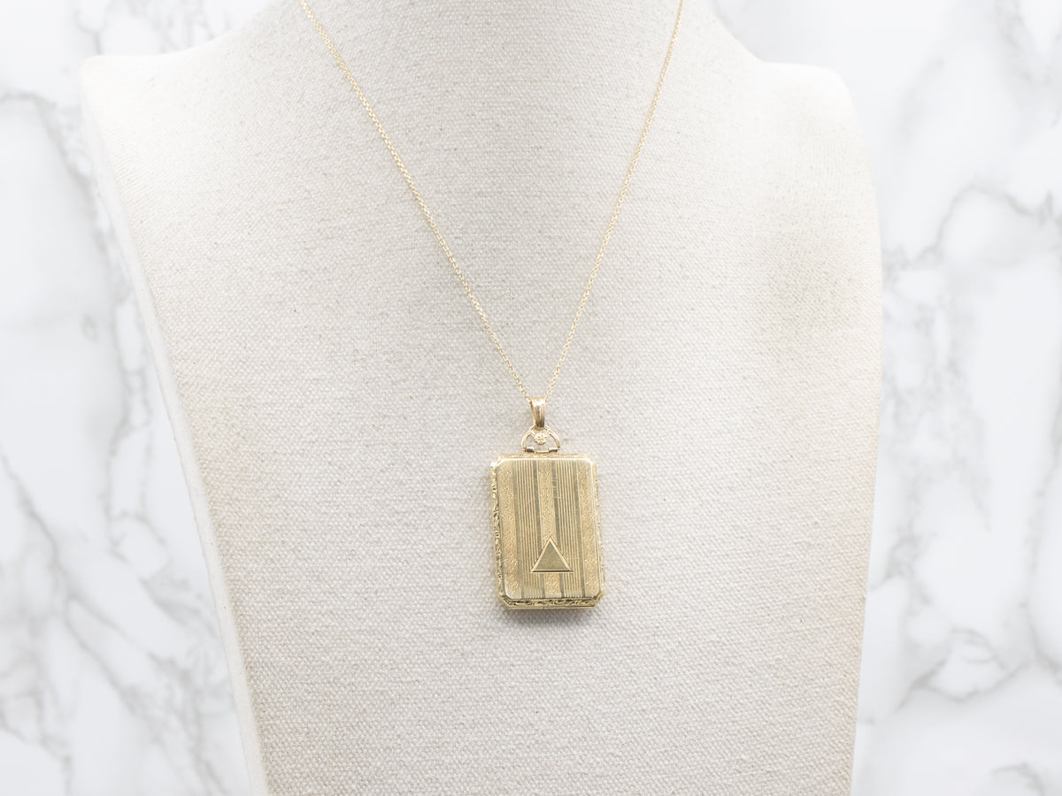 Beautifully Engraved Vintage Gold Locket