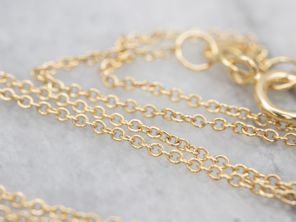 Modern Sapphire and Diamond Halo Pendant on Cable Chain