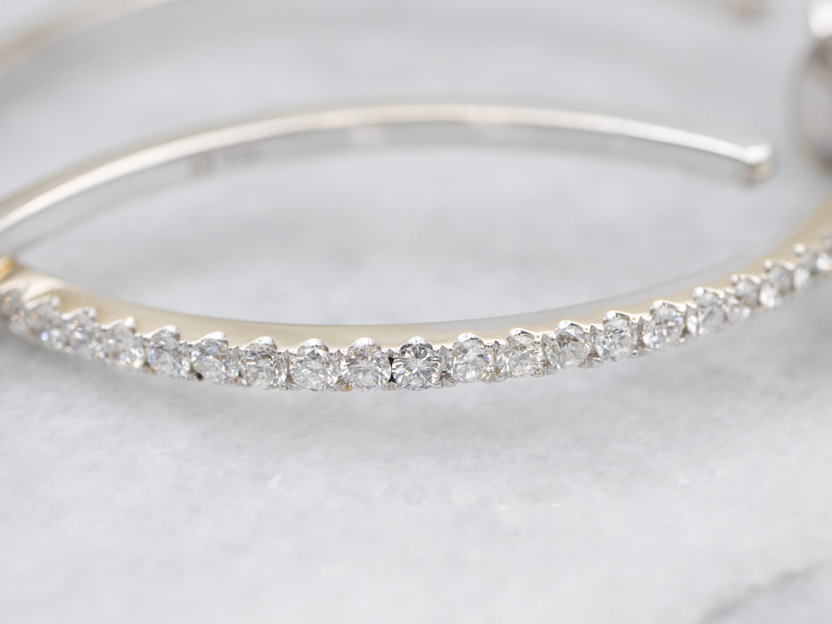 High-Quality Sparkling Diamond Hoop Earrings