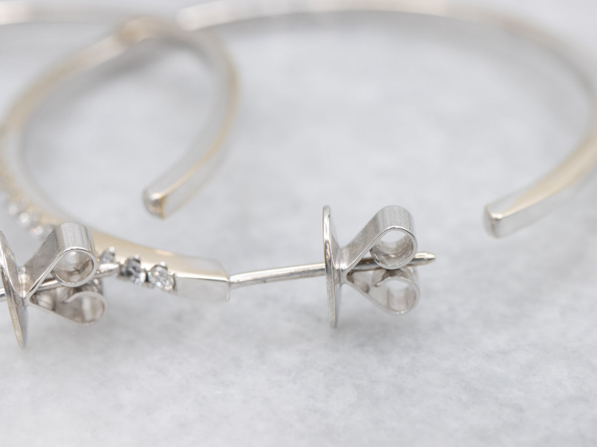 High-Quality Sparkling Diamond Hoop Earrings