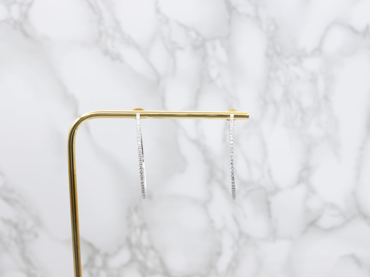 High-Quality Sparkling Diamond Hoop Earrings