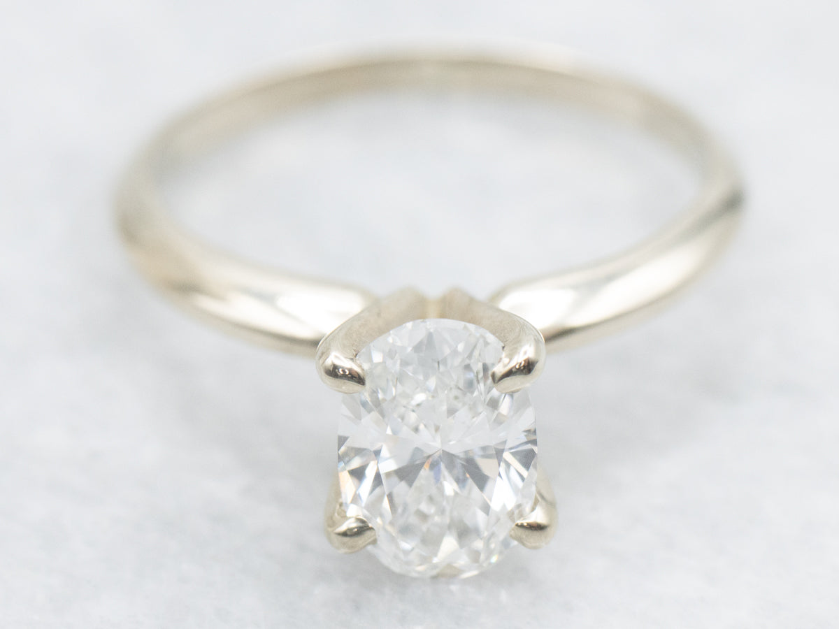 GIA Certified Oval-Cut Diamond Solitaire Engagement Ring