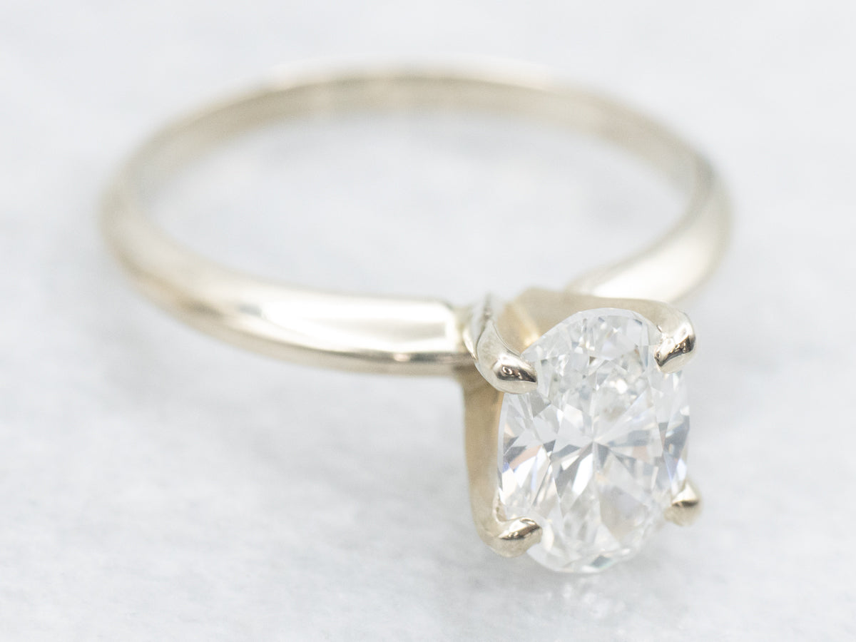 GIA Certified Oval-Cut Diamond Solitaire Engagement Ring