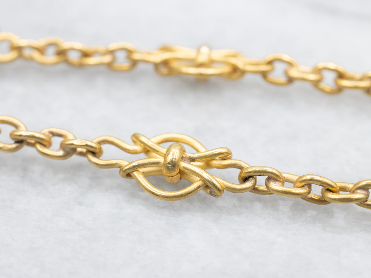 Vintage 18-Karat Gold Decorative Link Chain