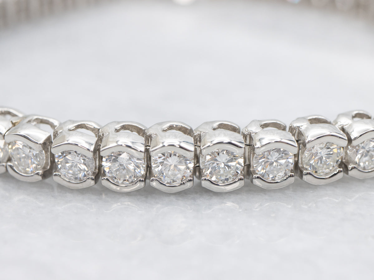 Semi-Bezel Set Diamond Tennis Bracelet