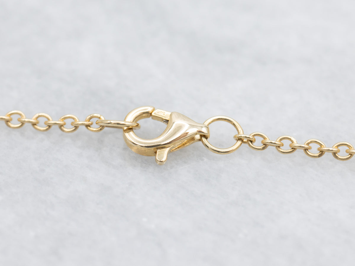 Modern Green Tourmaline and Diamond Halo Pendant Necklace