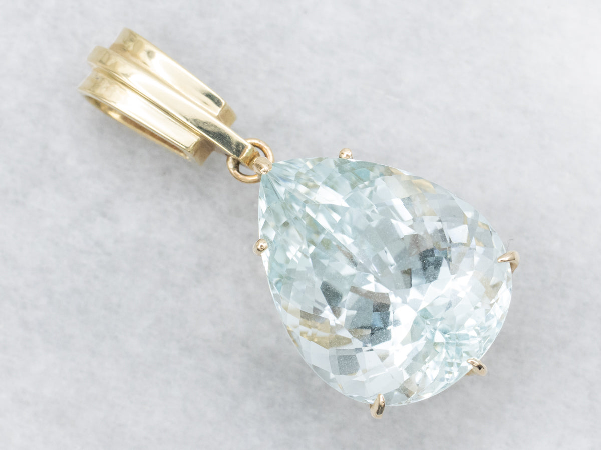 Pear Cut Aquamarine Cocktail Pendant