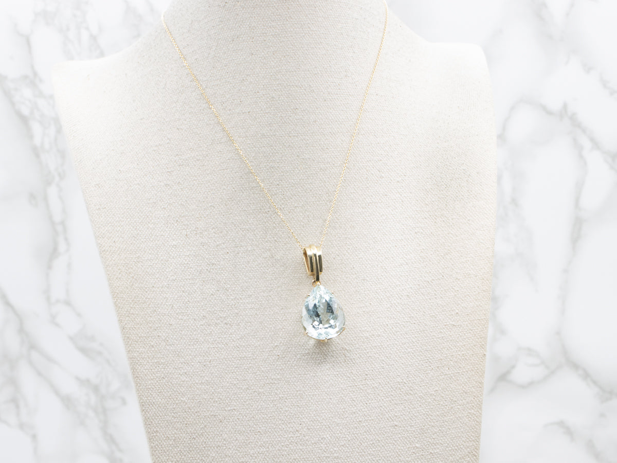 Pear Cut Aquamarine Cocktail Pendant
