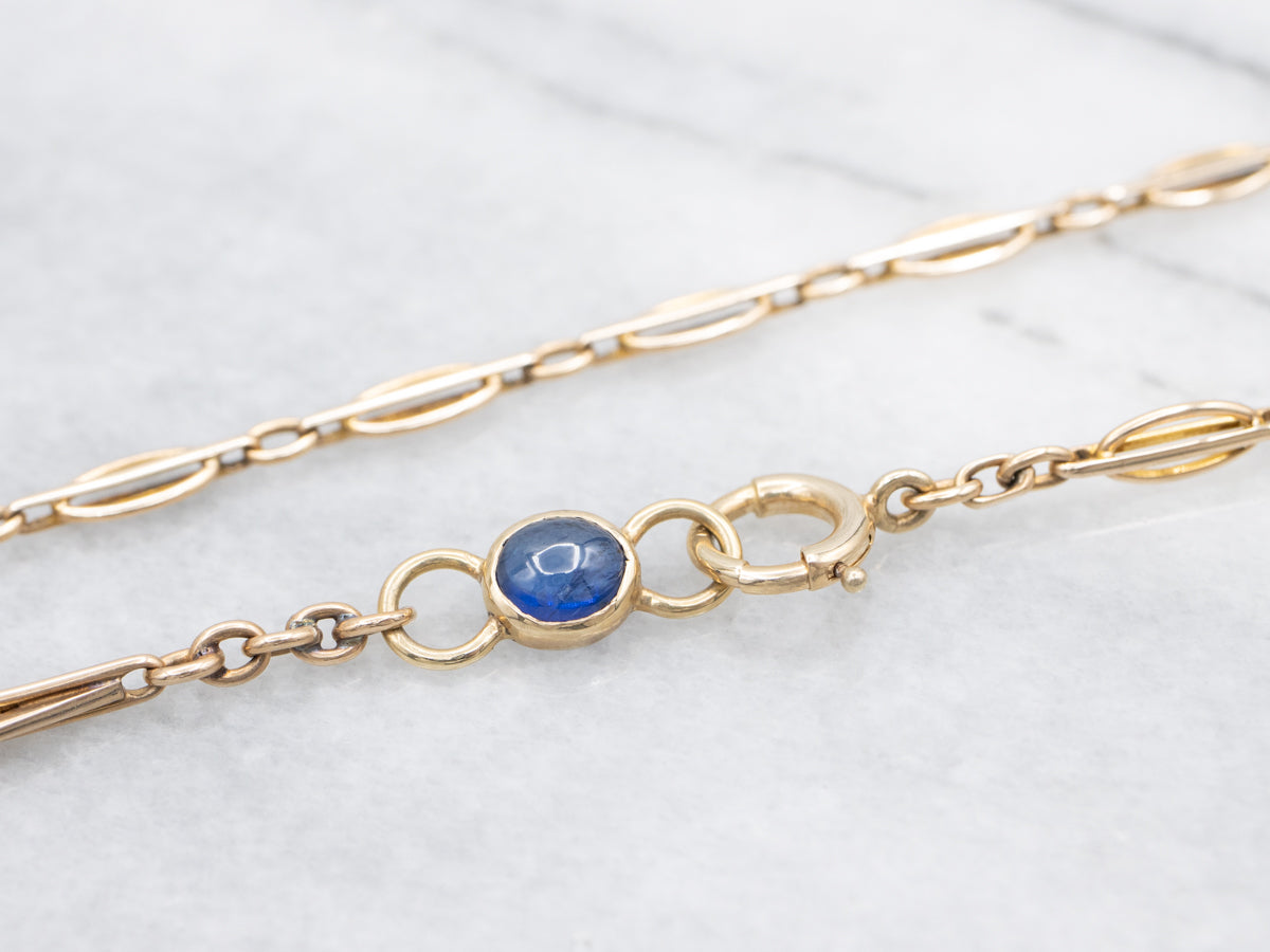 MSJ Mix Era Sapphire and Seed Pearls Conversion Lariat Charm Necklace