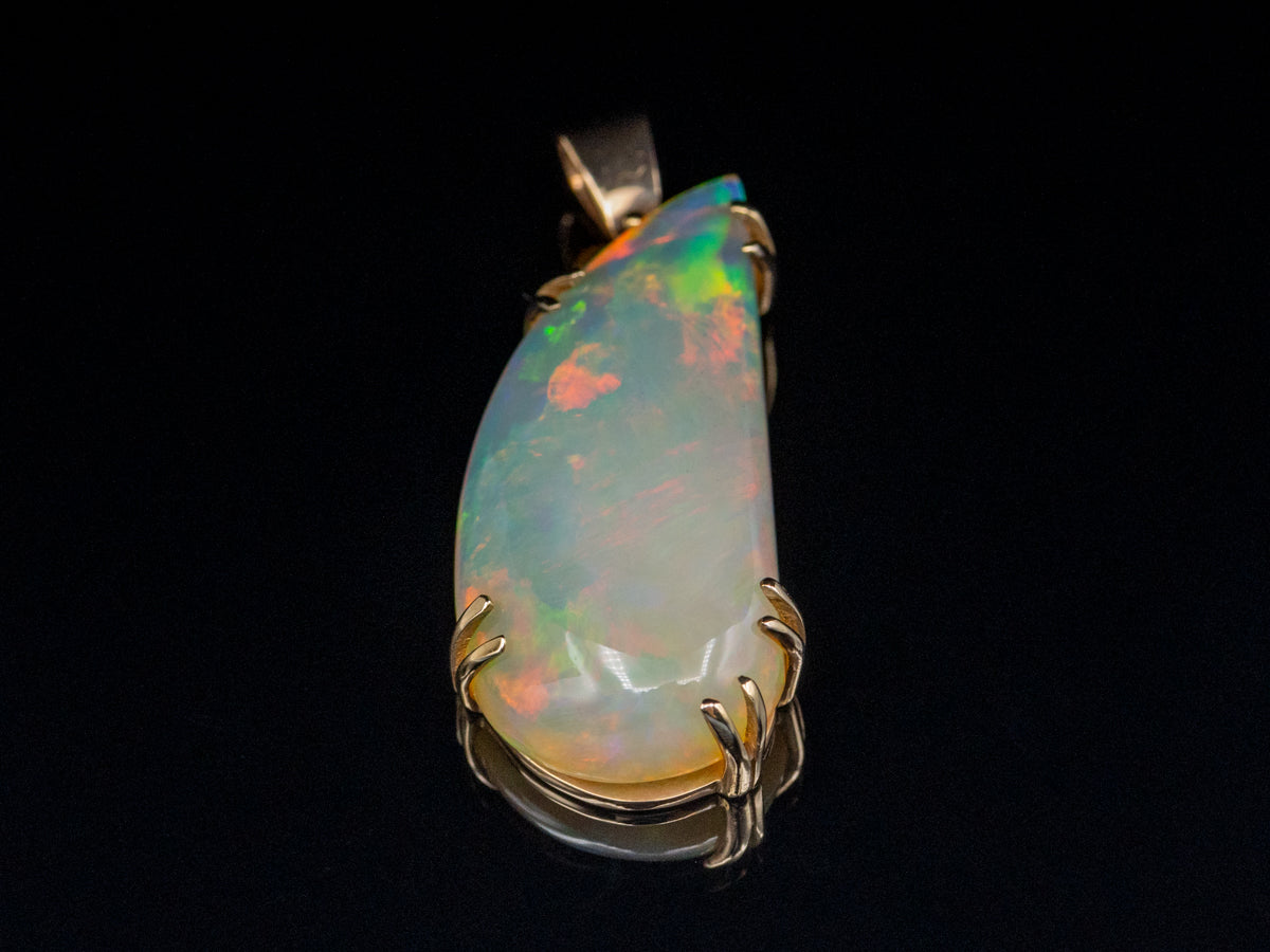 Large Ethiopian Opal Gold Pendant