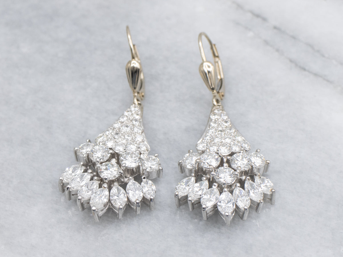 Stunning Diamond Tassel Drop Earrings