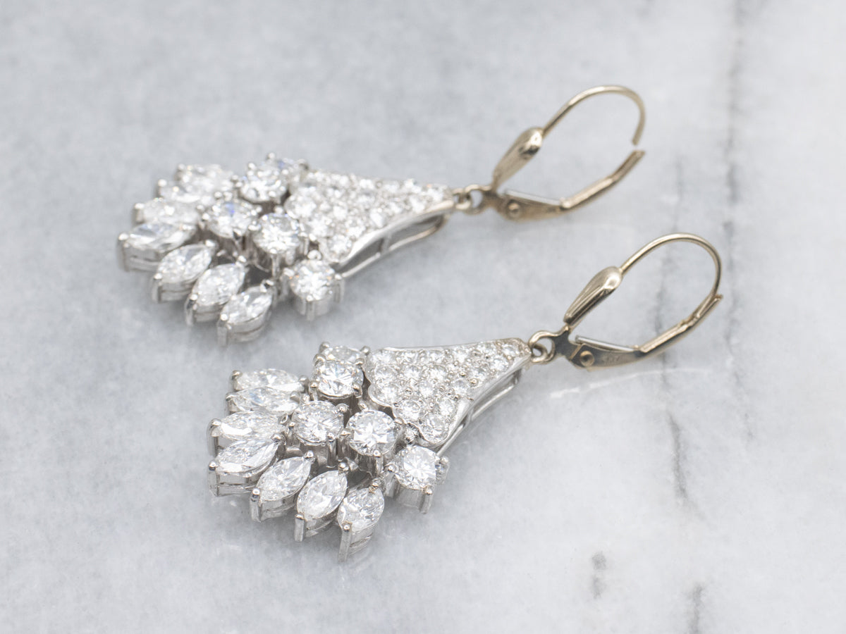 Stunning Diamond Tassel Drop Earrings