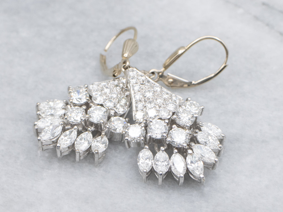 Stunning Diamond Tassel Drop Earrings