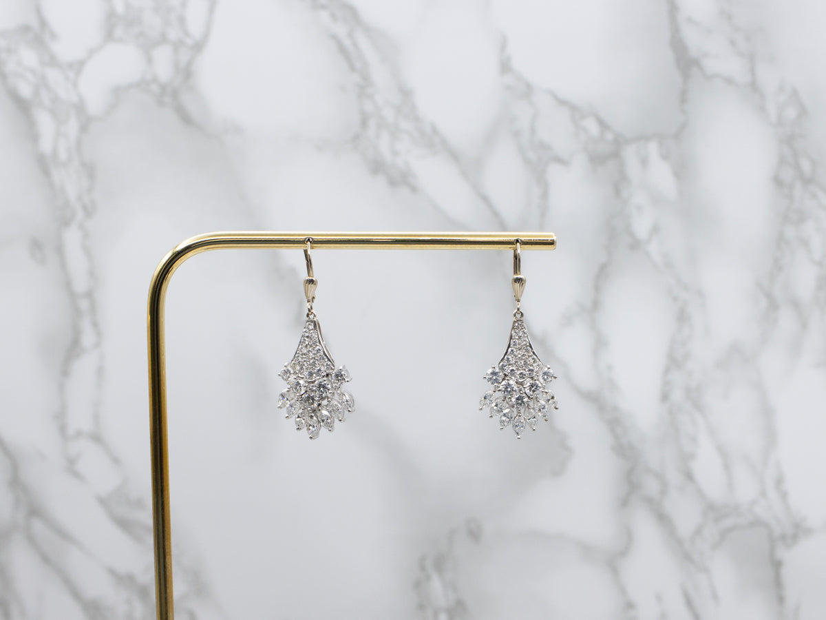 Stunning Diamond Tassel Drop Earrings