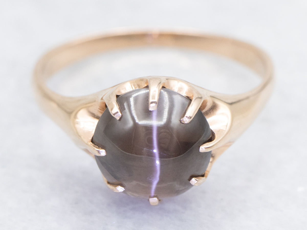 Cat's Eye Sillimanite Woodman Ring by Elizabeth Henry