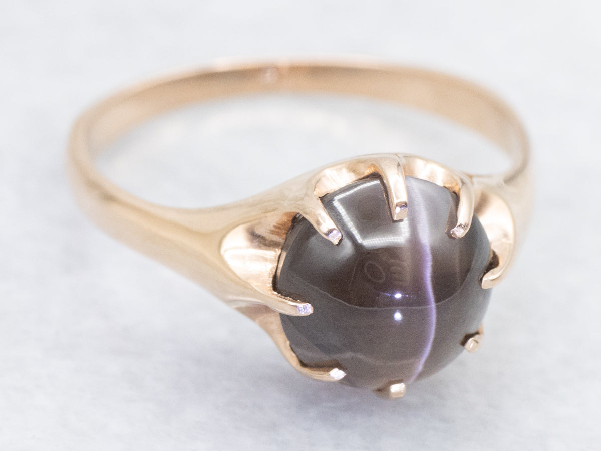 Cat's Eye Sillimanite Woodman Ring by Elizabeth Henry