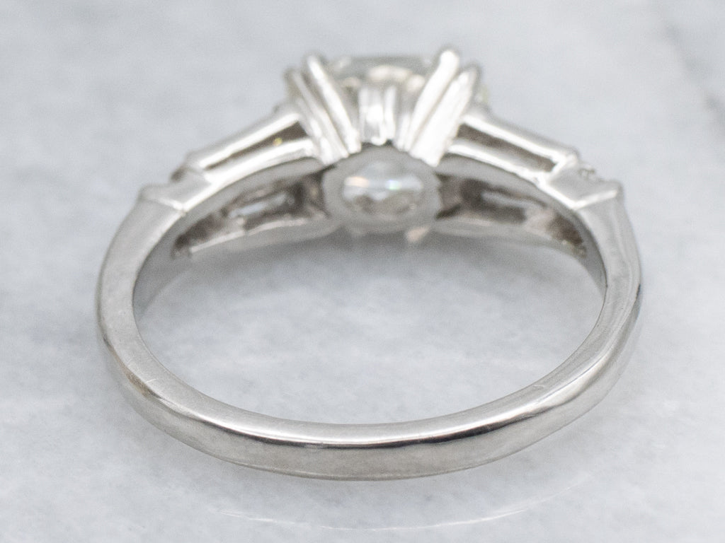 Platinum Vintage Sapphire Engagement Ring