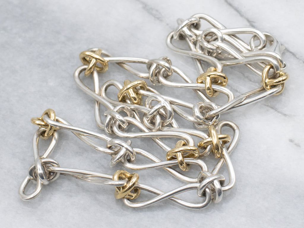 Tiffany & Co. Infinity and Knot Link Paloma Picasso Chain Link Necklace