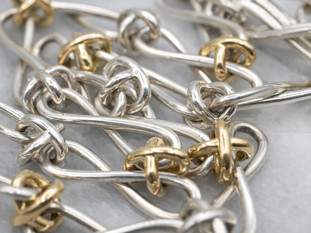Tiffany & Co. Infinity and Knot Link Paloma Picasso Chain Link Necklace