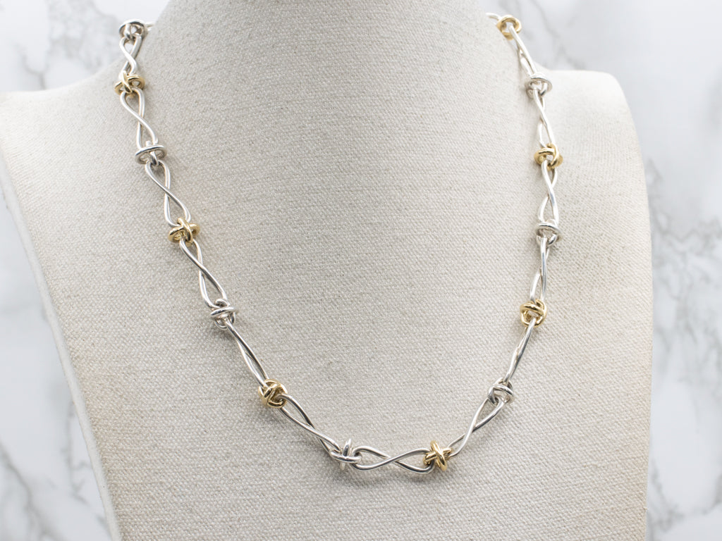 Tiffany & Co. Infinity and Knot Link Paloma Picasso Chain Link Necklace