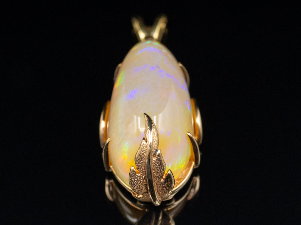 Fancy Cut Opal Gold Pendant