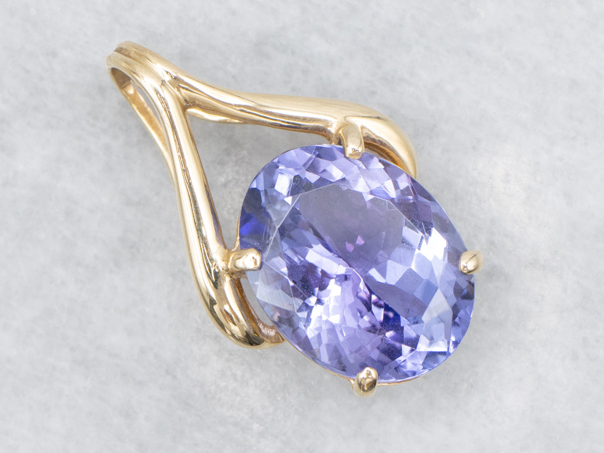 Our Finest Tanzanite Pendant with Clean Lines