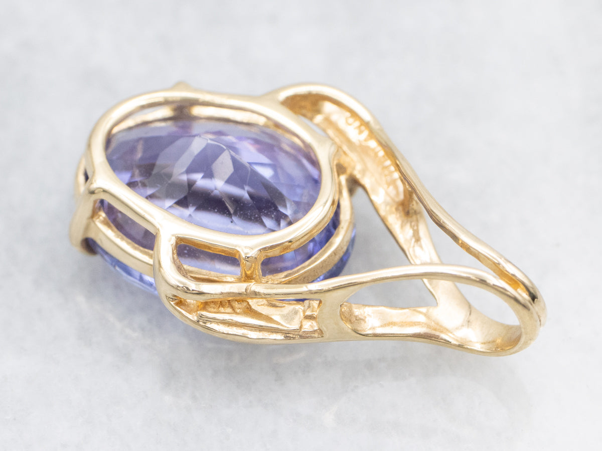 Our Finest Tanzanite Pendant with Clean Lines