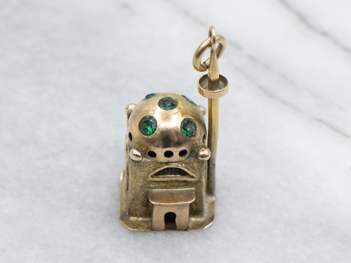 Exquisite Three Dimensional Mosque in Fine Gold Pendant